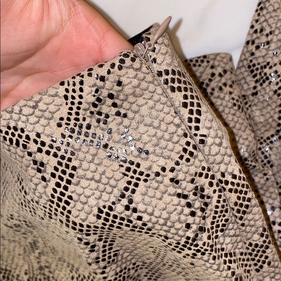 Nude snakeskin Zara leggings with zipper - Picture 3 of 3